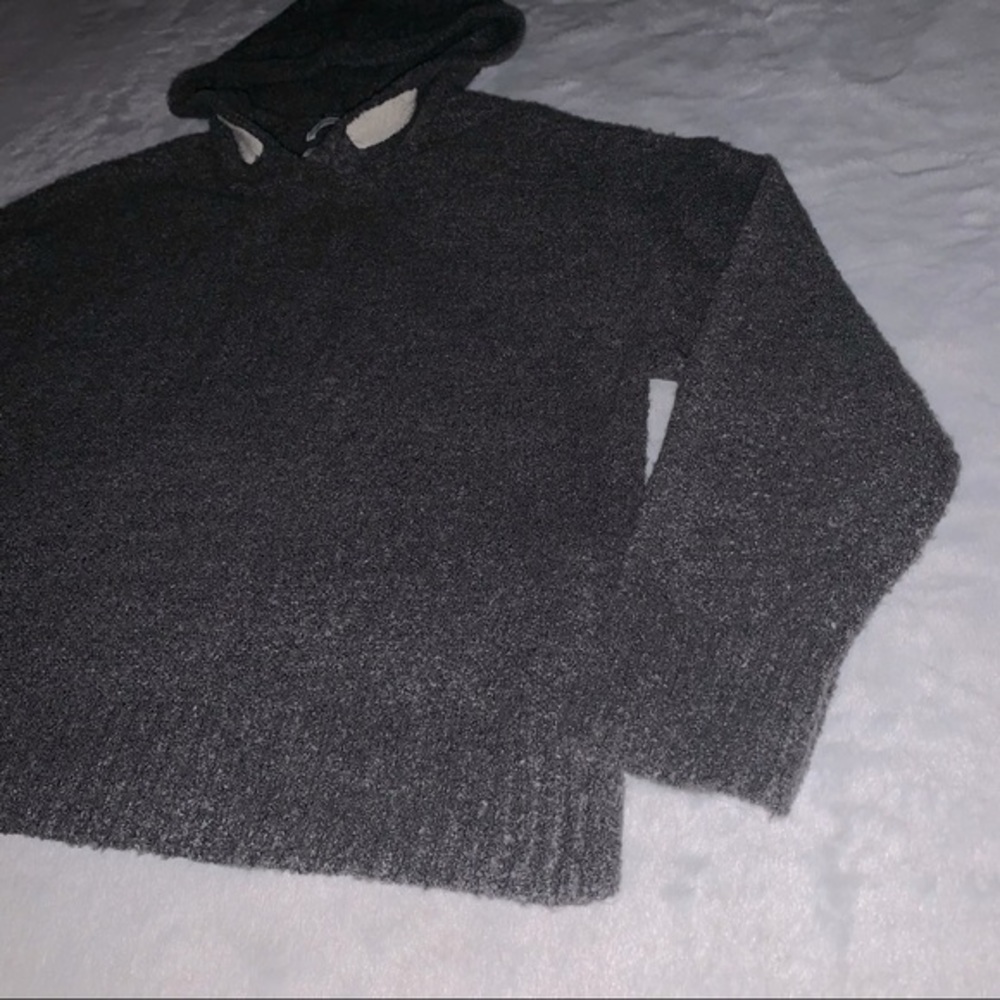 ZARA Knit Wear Winter Collection Fancy Collection Grey Hoodie Sweatshirt Size S